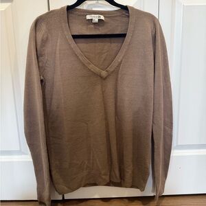 Forever 21 Women's Brown V-Neck Sweater